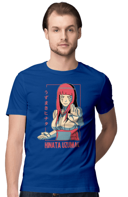 Men's t-shirt with prints Naruto Hinata Hyuga. Anime, hinata, hinata hyuga, hyuga, manga, naruto. 2070702