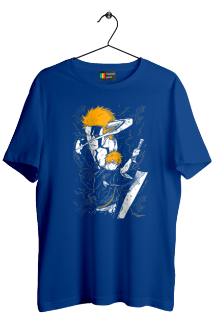 Men's t-shirt with prints Bleach Ichigo Kurosaki. Anime, bleach, ichigo, ichigo kurosaki, manga. 2070702