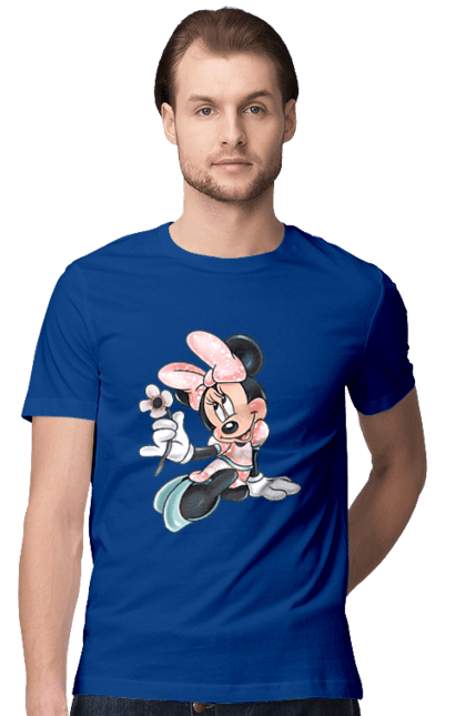 Футболка мужская с принтом Минни Маус. Mickey mouse, minnie mouse, дисней, микки, микки маус, минни маус, мультфильм. 2070702