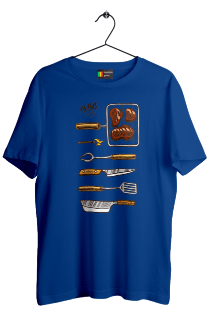 Футболка чоловіча з принтом "Барбекю Паті". Барбекю, м`ясо, смажити. 2070702