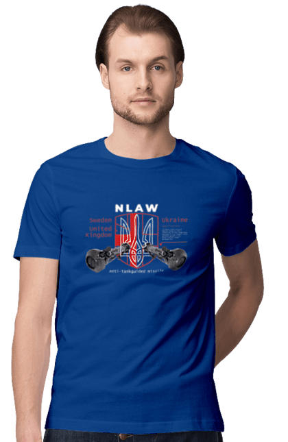 Футболка чоловіча з принтом "NLAW". Caesar, himars, nlaw, patriot, weapon, zaluzhny. 2070702