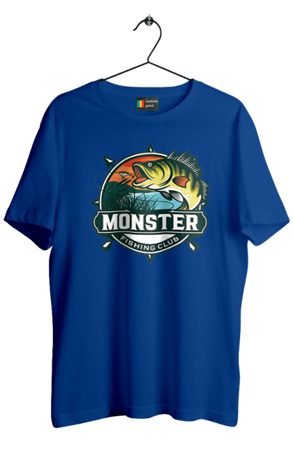 Футболка чоловіча з принтом "Рибальський клуб". Відпочинок, рибак, рибальський клуб, хоббі. 2070702