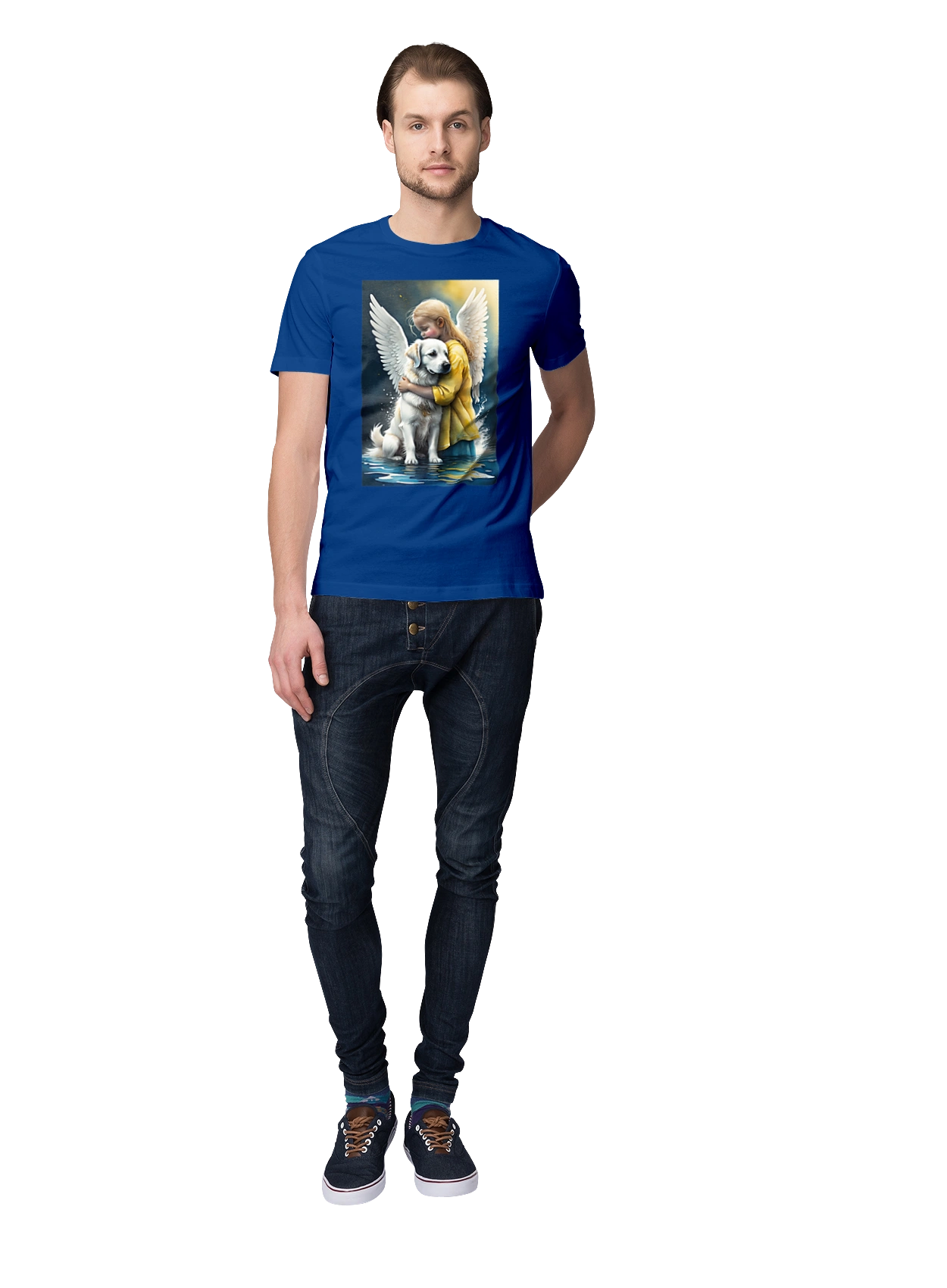 Girl and dog angel [memorial to dead animals]