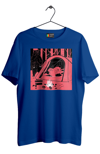 Футболка чоловіча з принтом "69 В Палатці". 69, ведмідь, ліс, палатка, секс. 2070702