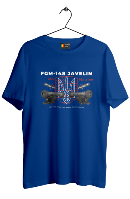 Men`s t-shirt with prints FGM 148 Javelin. Caesar, himars, javelin, nlaw, patriot, weapons, zaluzhny. 2070702
