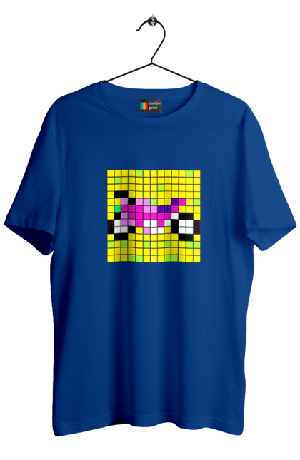 Men`s t-shirt with prints Pixel Bike. Bike, bright, color, motorcycle, pixel. 2070702