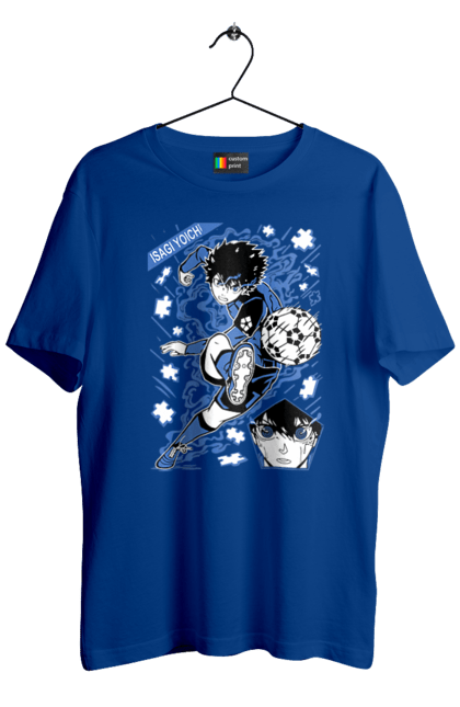 Men's t-shirt with prints Blue Lock Isagi Yoichi. Anime, blue lock, blue prison, manga, sport, sports anime, yoichi isagi. 2070702