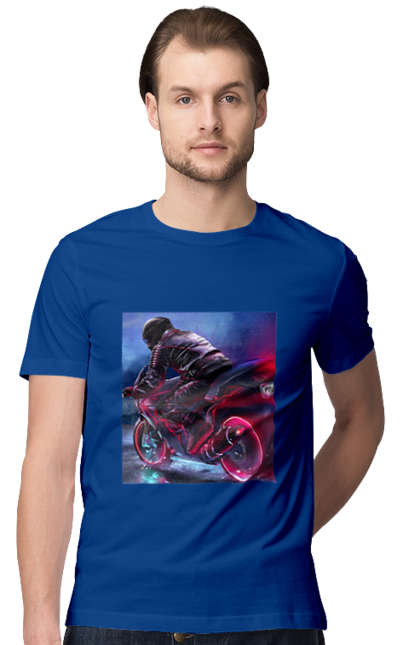 Футболка чоловіча з принтом "Мотоцикл". Motolove, мотолов, мотоцикл, опві, україна. 2070702