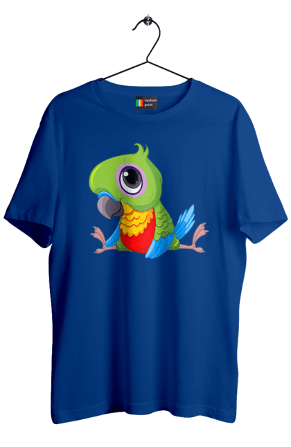 Men`s t-shirt with prints Lovebird. Nicely, parrot. 2070702