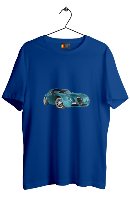 Футболка мужская с принтом Авто.7. Auto, blue, graphics, photo, retro car. 2070702