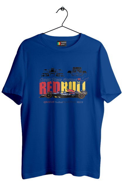 Футболка мужская с принтом Red Bull Racing RB19. Red bull, авто, автомобиль, болид, гонка, машина, ред булл, редбулл, спорт, формула-1. 2070702