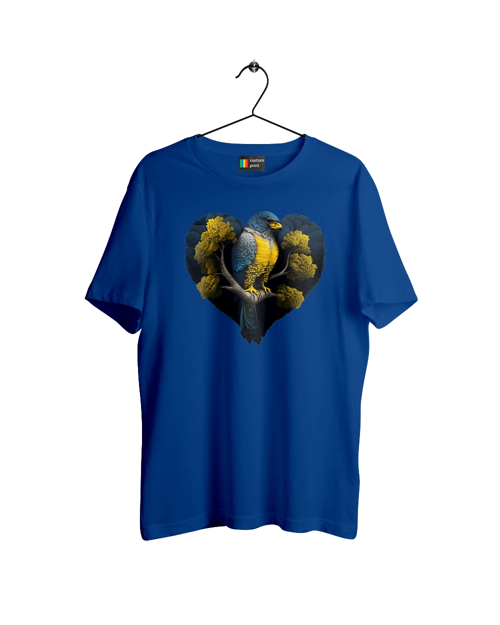 Blue and yellow falcon