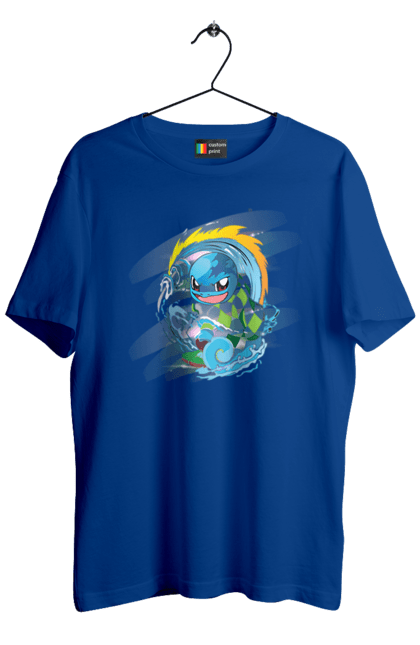 Men's t-shirt with prints Pokemon Squirtle. Anime, games, nintendo, pokemon, pokemon go, squirtle. 2070702