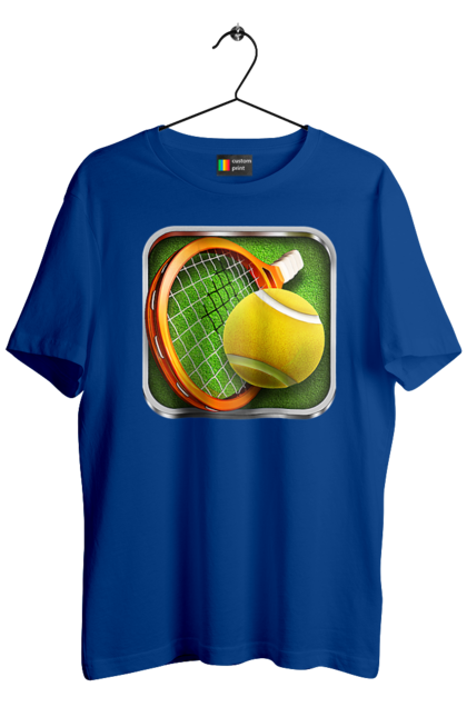 Футболка чоловіча з принтом "Теніс". Великий теніс, гравці, лондон, м`яч, призовий фонд, ракетка, спонсор, турнір на ґрунті, турнір на траві, турнірна сітка. 2070702