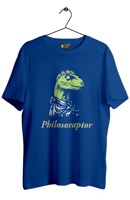 Футболка чоловіча з принтом "Філосораптор". Philosoraptor, raptor, velociraptor, велоцираптор, динозавр, мем, раптор, філосораптор, філософ, філософія. 2070702