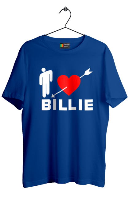 Футболка чоловіча з принтом "Біллі Айліш". Біллі айліш, логотип біллі айліш, принт біллі айліш, співачка біллі айліш. 2070702