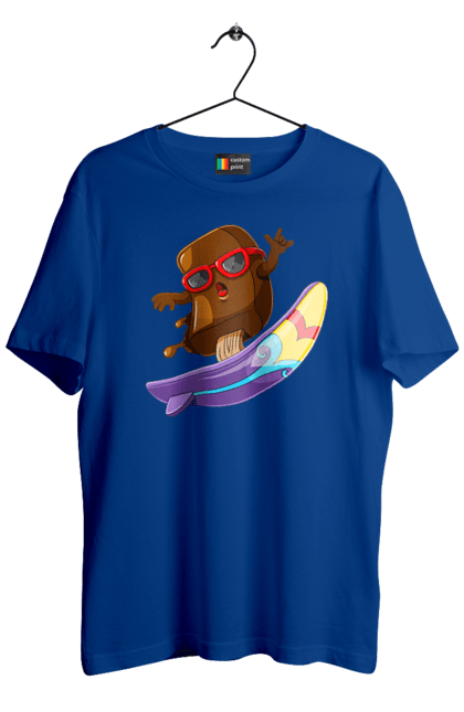 Men`s t-shirt with prints Morozhenko On The Surf. Glasses, ice cream, summer, surfing. 2070702