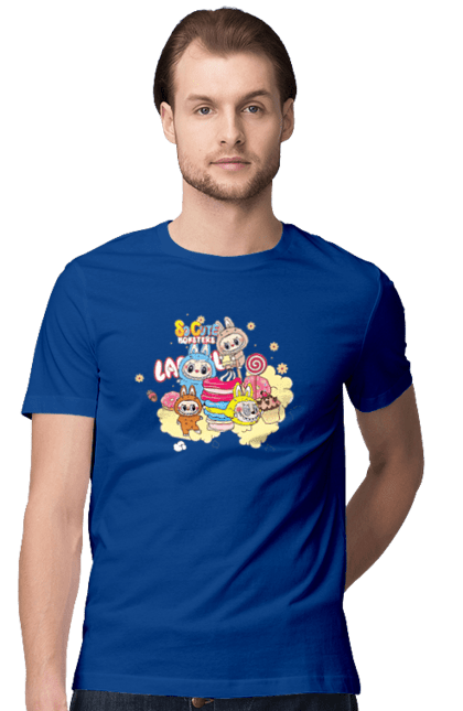 Футболка чоловіча з принтом "Labubu". Labubu, weird cute, іграшки, лабубу. 2070702