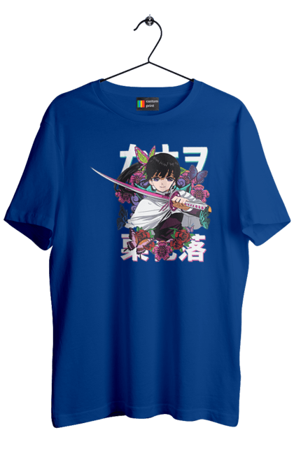 Men's t-shirt with prints Demon Slayer Kanao. Anime, demon slayer, kanao, kimetsu no yaiba, manga, serial, shinobu. 2070702