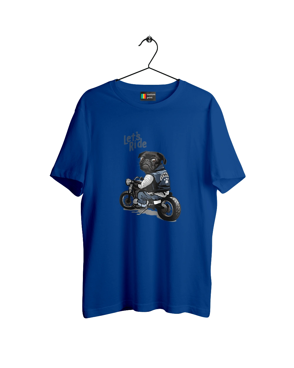 Мопс на мотоциклі