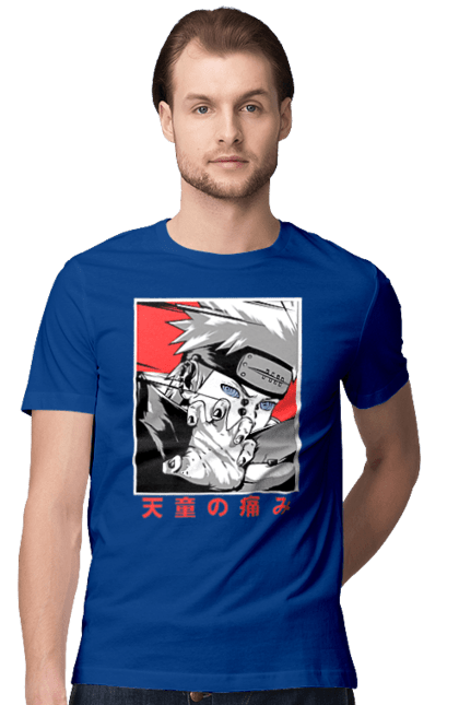 Men's t-shirt with prints Naruto Yahiko. Akatsuki, anime, character, manga, naruto, ninja, pain, tv series, yahiko. 2070702