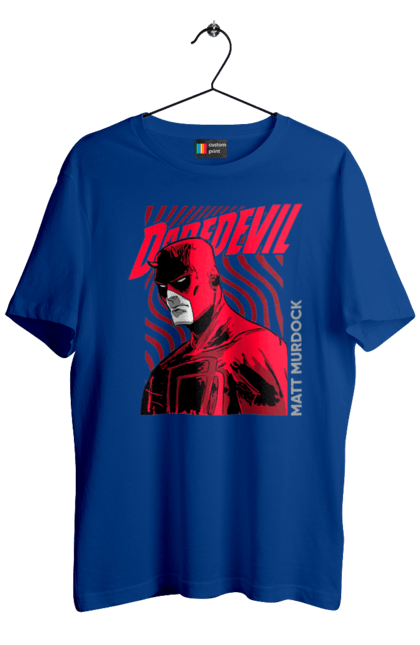 Men's t-shirt with prints Daredevil. Daredevil, lawyer, marvel, matt murdock, superhero, television series, tv series. 2070702