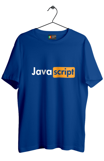 Men`s t-shirt with prints Java Script. Code, developer, git hub, it specialist, java, javascript, php, porn hub, programmer, python. 2070702