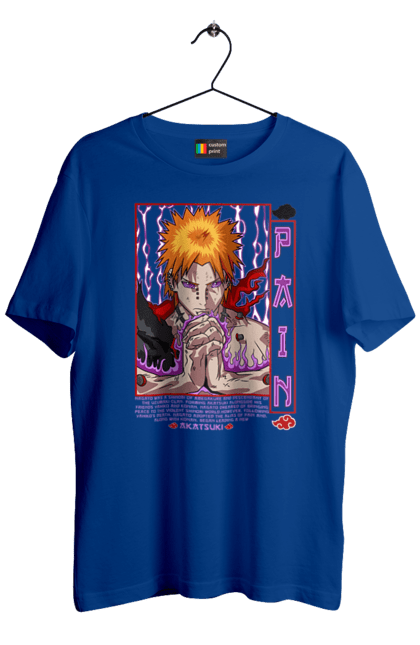 Men's t-shirt with prints Naruto Yahiko. Akatsuki, anime, character, manga, naruto, ninja, pain, tv series, yahiko. 2070702