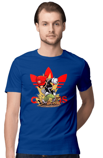 Men's t-shirt with prints Adidas Mario. Adidas, character, game, mario, mario bros, nintendo, super mario bros. 2070702