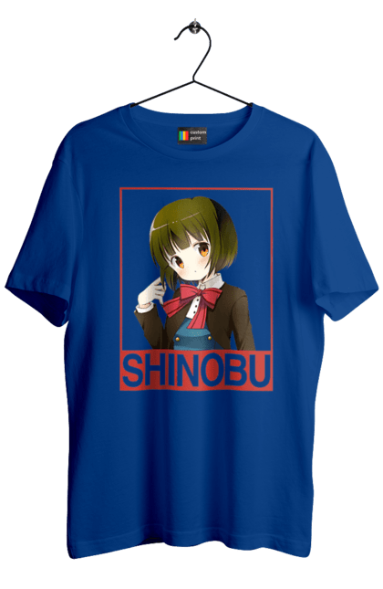 Men's t-shirt with prints Kiniro Mosaic Shinobu Omiya. Anime, gold mosaic, kiniro mosaic, kinmoza, manga, shinobu, shinobu omiya. 2070702