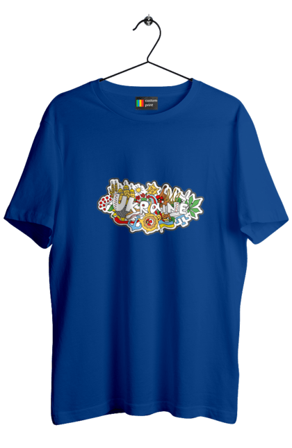 Футболка чоловіча з принтом "Україна". Народи, символіка, україна. 2070702