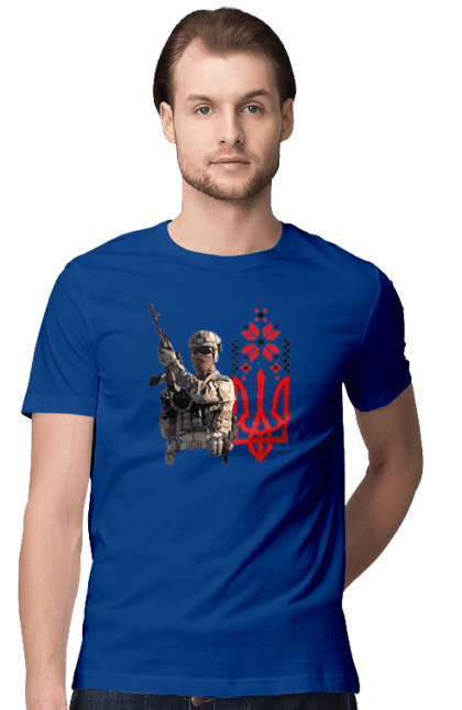 Футболка чоловіча з принтом "Гвардія наступу". F 16, himars, leopard, patriot, гвардія наступу, контрнаступ, літо 2023, літо контрнаступ, перемога. 2070702