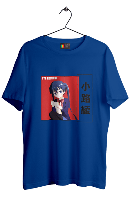 Men's t-shirt with prints Kiniro Mosaic Aya Komichi. Anime, aya komichi, gold mosaic, kiniro mosaic, kinmoza, manga. 2070702