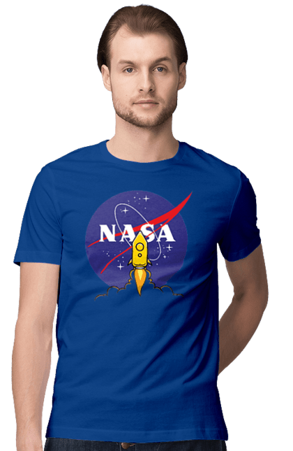 Men's t-shirt with prints NASA. Aeronautics, astronautics, aviation, nasa, research, rocket, science, space, technologies, usa. 2070702