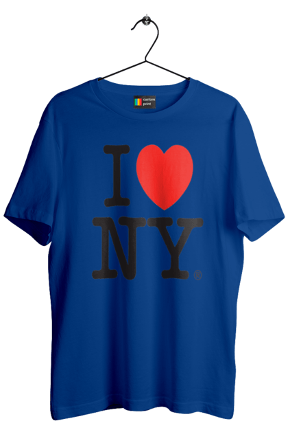 Футболка чоловіча з принтом "Я люблю Нью Йорк". I love, i love ny, new york, нью-йорк, ньюйорк, я люблю. CustomPrint.market