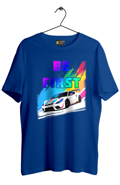 Футболка чоловіча з принтом "Гонка". Автомобільний, гонка, спортивна машина, спортивний автомобіль. 2070702