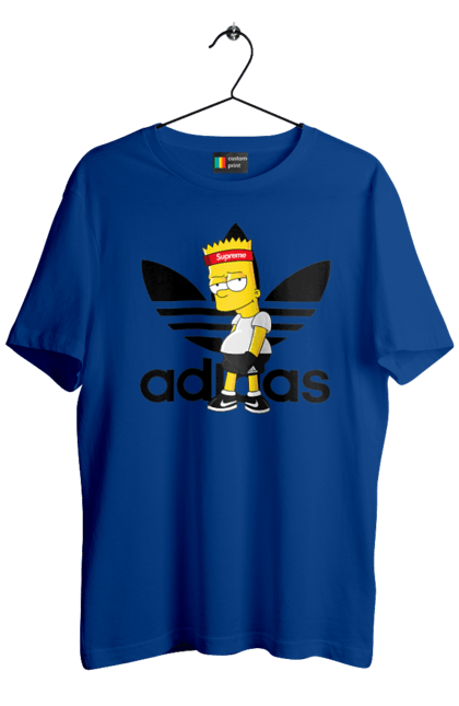 Футболка мужская с принтом Adidas Барт. Adidas, bart, адидас, барт, симпсон. 2070702