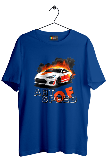 Футболка чоловіча з принтом "Швидкість". Авто, автомобіль, автомобільний, гонка, швидкість. 2070702