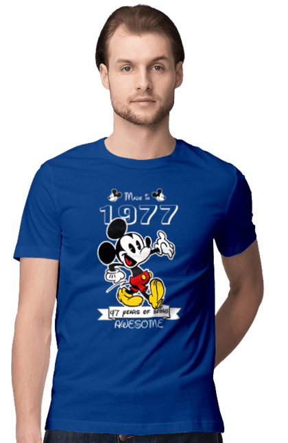 Футболка мужская с принтом Микки Маус. Mickey mouse, дисней, микки, микки маус, мультфильм. 2070702