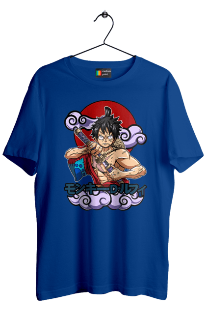 Men's t-shirt with prints One Piece Luffy. Anime, luffy, manga, monkey de luffy, one piece, pirates. 2070702