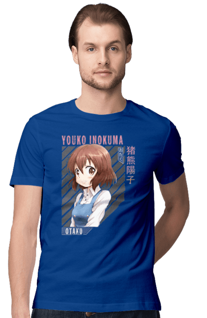 Men's t-shirt with prints Kiniro Mosaic Yoko Inokuma. Anime, gold mosaic, kiniro mosaic, kinmoza, manga, yoko, yoko inokuma. 2070702