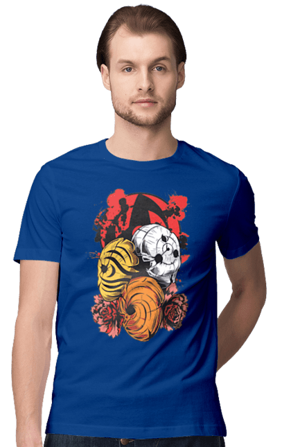 Men's t-shirt with prints Naruto Obito Uchiha. Anime, character, manga, naruto, ninja, obito, obito uchiha, tv series, uchiha. 2070702