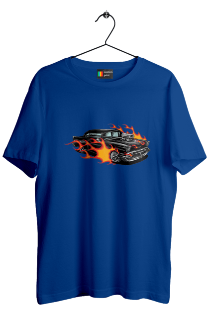 Футболка чоловіча з принтом "Машина Вогонь". Автомобіль, вогонь, машина. 2070702