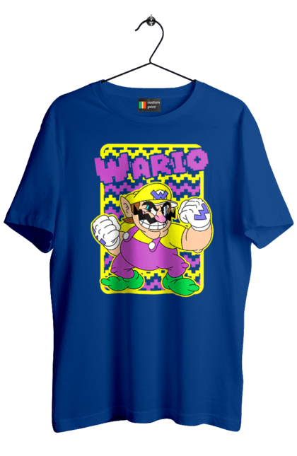 Men's t-shirt with prints The Super Mario Bros. Wario. Character, game, mario, mario bros, nintendo, super mario bros, wario. 2070702