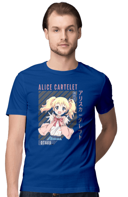 Men's t-shirt with prints Kiniro Mosaic Alice Cartelet. Alice, alice cartelet, anime, gold mosaic, kiniro mosaic, kinmoza, manga. 2070702