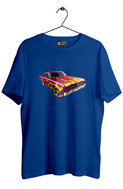 Футболка чоловіча з принтом "Машина вогонь". Їзда, машина, швидкість. 2070702