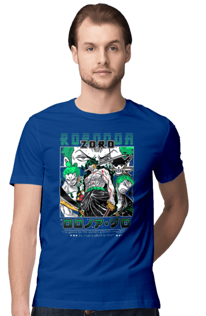 Футболка чоловіча з принтом "Ван Піс Зоро". One piece, roronoa zoro, аніме, ван пис, ван піс, зоро, манга, ророноа зоро, фехтувальник. 2070702