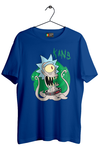 Men's t-shirt with prints Rick and Morty. Adventures, black humor, cartoon, rick, rick and morty, sci-fi, tragicomedy. 2070702