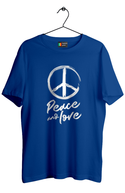 Футболка чоловіча з принтом "Пацифік. Мир і любов". Братство, дружба, знак, любов, мир, народ, пацифік, символ, ситмвол світу, співробітництво. KRUTO.  Магазин популярних футболок