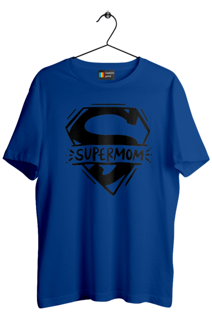 Футболка чоловіча з принтом "Супермама". Для мами, мати, подарунок мамі, супер, супер мама. CustomPrint.market